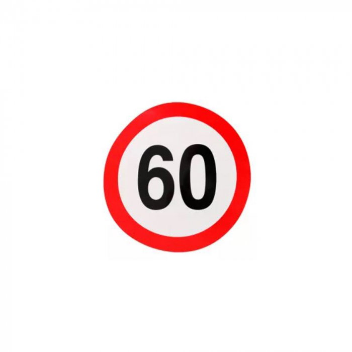 Sticker autocolant (12 cm) limitare viteza 60 km/h [1]