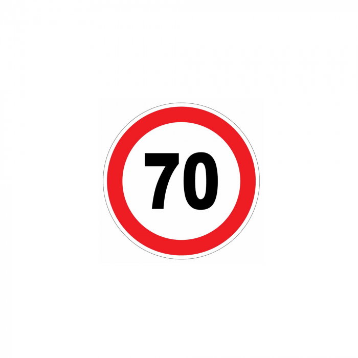 Sticker autocolant (12 cm) limitare viteza 70 km/h [1]