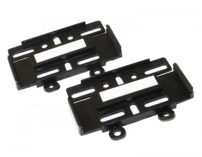 Set 4 buc Suport slim numar inmatriculare MD fara rame fata + spate negru [2]