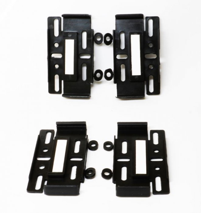 Set 4 buc Suport slim numar inmatriculare MD fara rame fata + spate negru [1]