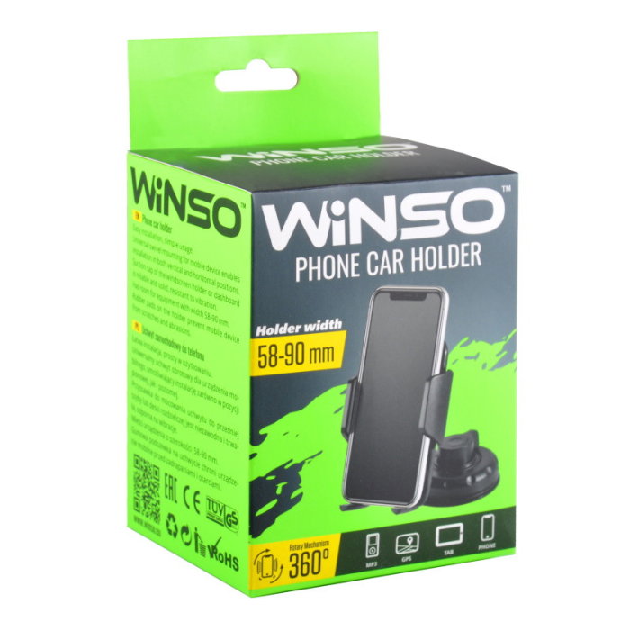 Suport telefon mobil Winso 360°, 58-90 mm [3]