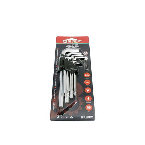 Trusa chei imbus hexagonale (medie) RUNKIT - 9 piese [1]