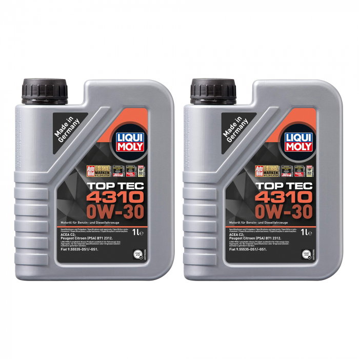 Pachet 2 litri Ulei Liqui Moly top Tec 4310 PSA 0W30 [1]