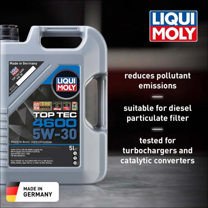 Ulei sintetic Liqui Moly TopTec 4600 5W30 C2/C3 5 litri [2]