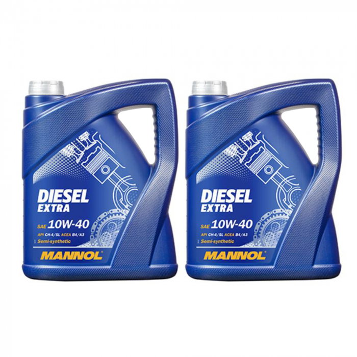 Pachet Economic 10 Litri (2 x 5L) Ulei Motor MANNOL Diesel Extra 10W40, Tehnologie Ester, VW 505.00 / MB 229.3 [1]