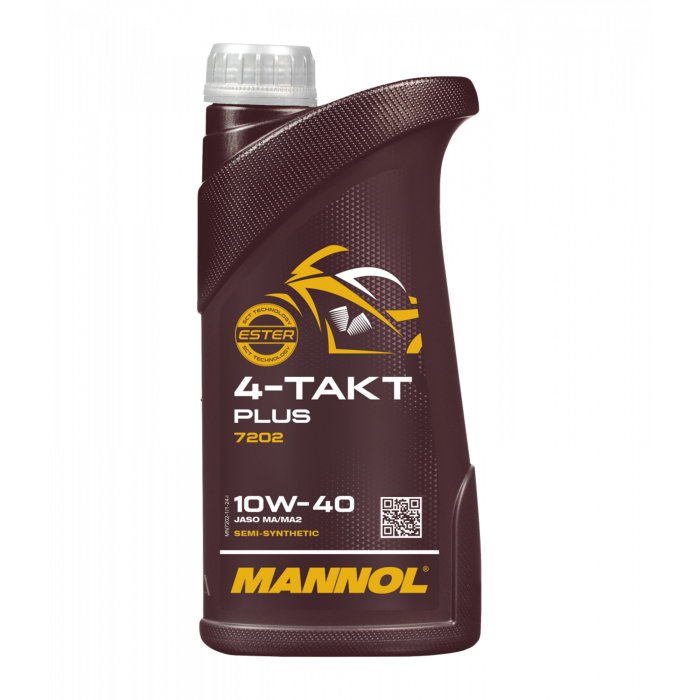 Ulei Motor MANNOL 4-Takt Plus 10W40 - 1 Litru, Sintetic cu Ester (Moto 4T, Ambreiaj Umed) [1]
