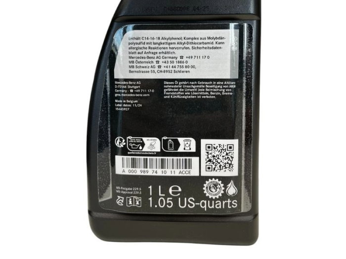 Ulei motor Mercedes 0W40 (MB 229.5 AMG) 1L [3]