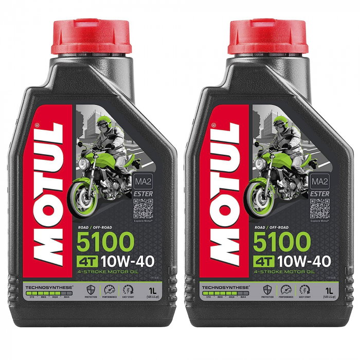 Pachet 2 litri Ulei motor Motul 4T 5100 MA2 10W40 [1]