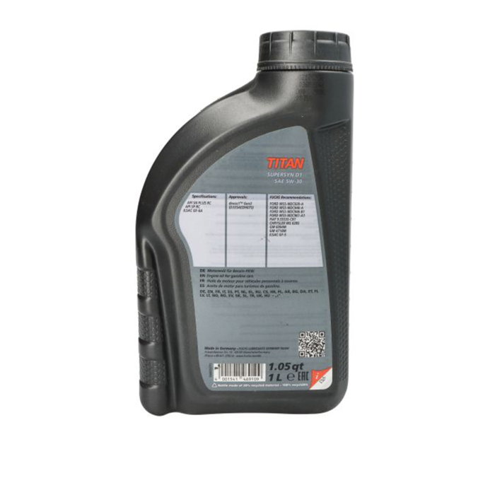 Pachet 2 Litri (2x 1L) - Ulei de Motor Fuchs TITAN Supersyn D1 5W-30 (API SP RC, ILSAC GF-6A, dexos1™ Gen 3) [2]