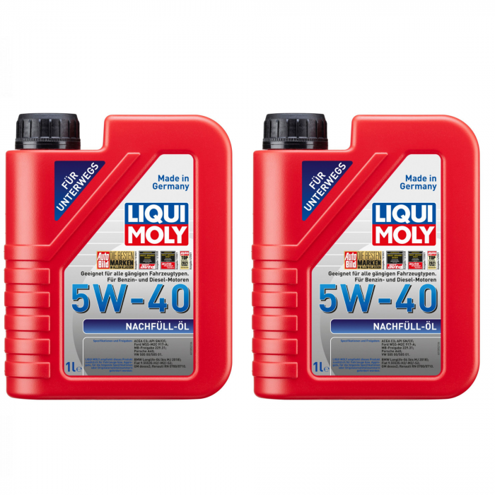 Pachet 2 litri Ulei Motor Sintetic Liqui Moly completare 5W40 [1]