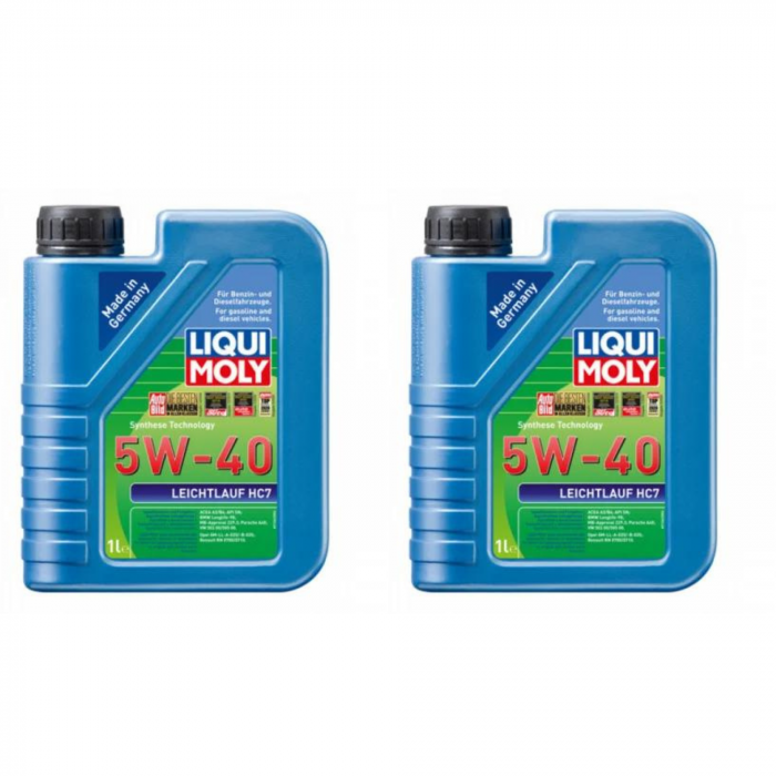 Pachet 2 litri Ulei Motor Sintetic Liqui Moly Leichtlauf HC7 5W40 [1]