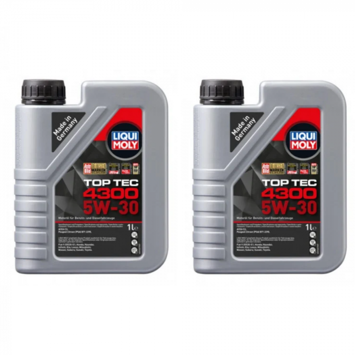 Pachet 2 litri Ulei Motor Sintetic Liqui Moly Top Tec 4300 5W30 [1]