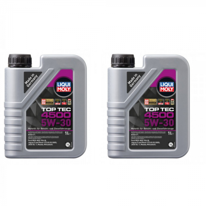 Pachet 2 litri Ulei Motor Sintetic Liqui Moly Top Tec 4500 5W30 [1]