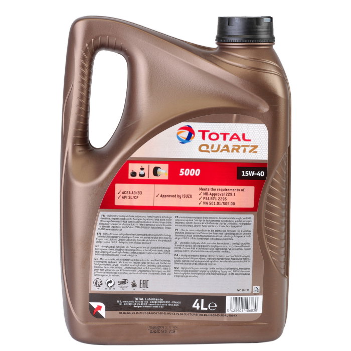 Ulei motor Total Quartz 5000 15W40 4L [2]