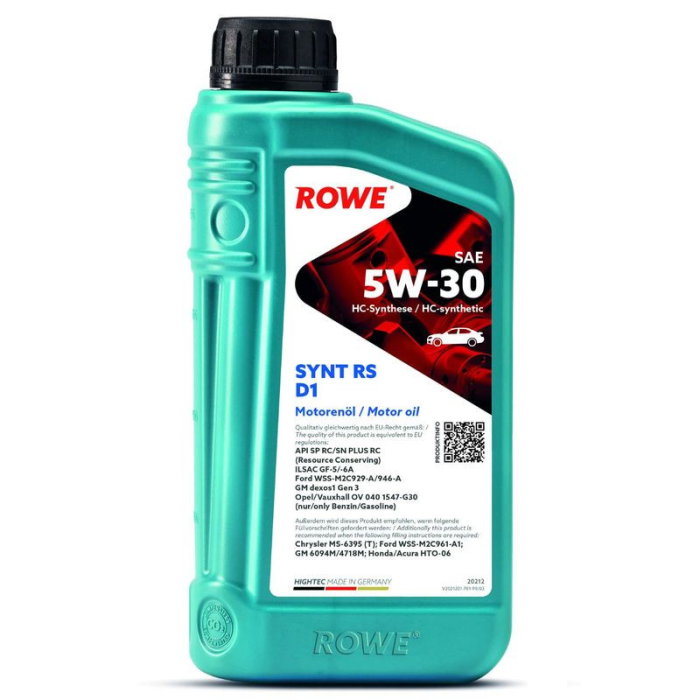 ULEI MOTOR TURISME ROWE HIGHTEC SYNT RS D1 SAE 5W30 1L [1]