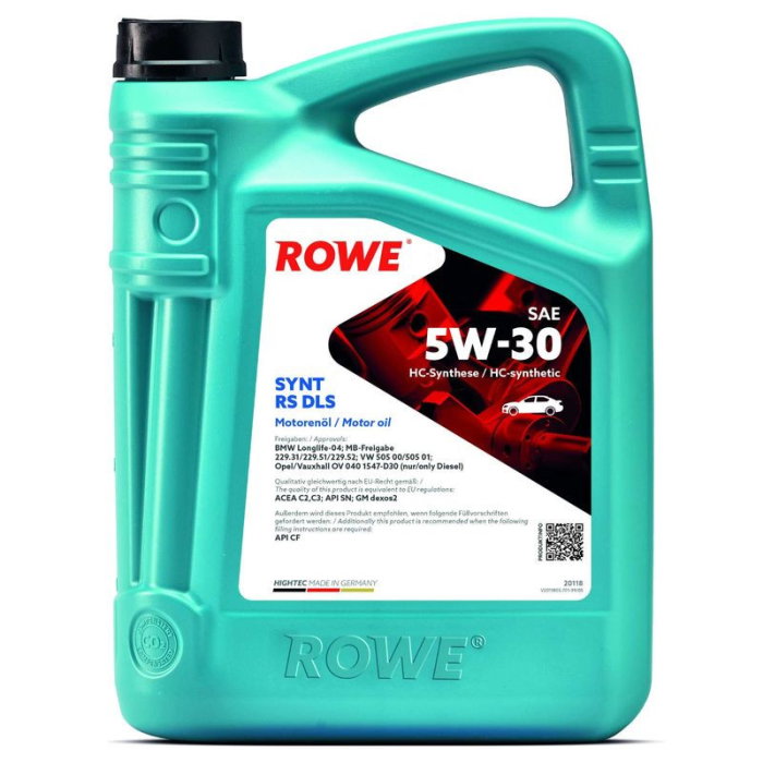 Ulei motor turisme Rowe HighTec Synt RS DLS SAE 5W30 5L [1]