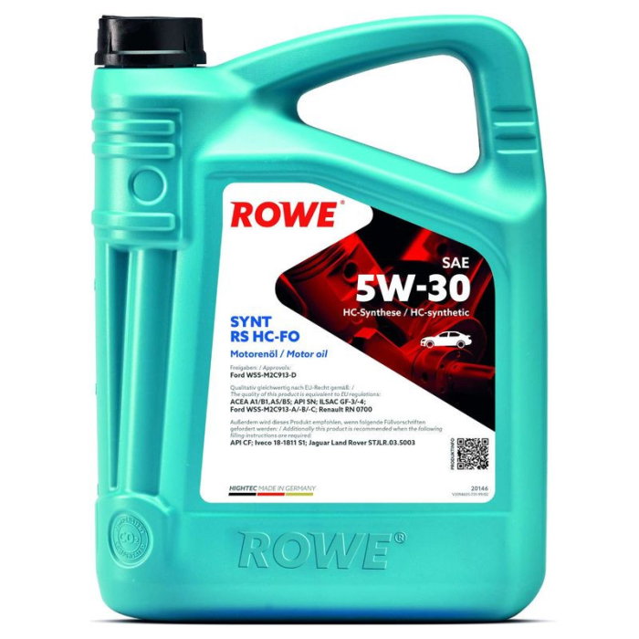 Ulei motor turisme Rowe highTec Synt RS HC-FO 5W30 5L [1]