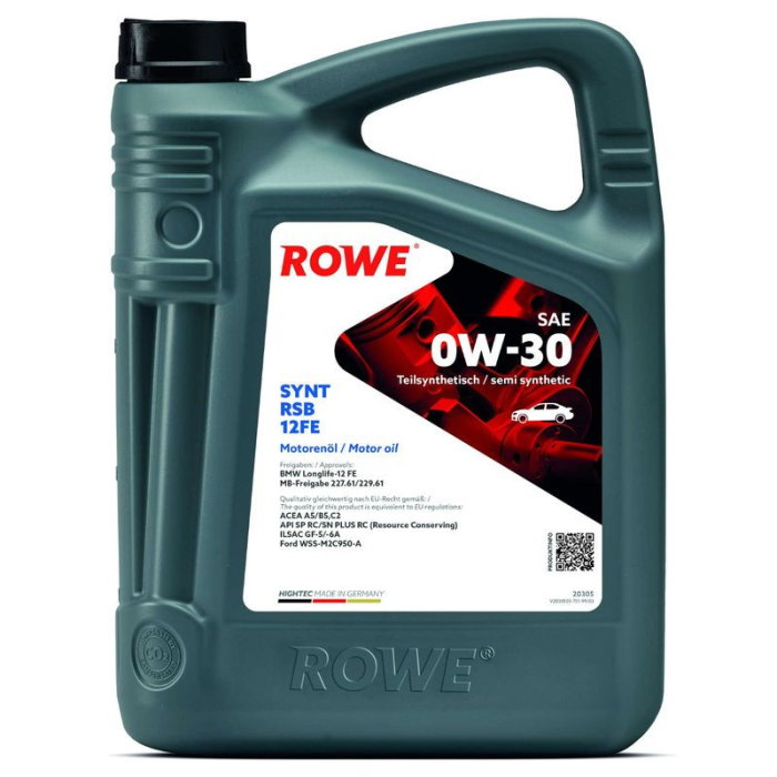 Ulei motor turisme Rowe HighTec Synt RSB 12FE 0W30 5L [1]