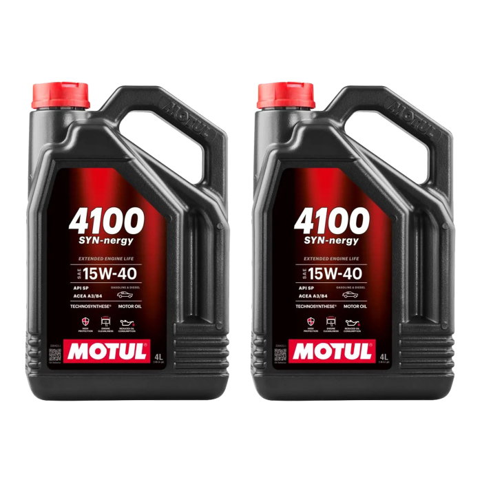 Pachet 8 litri ulei Motul 4100 SYN-NER 15W40 – Protecție durabilă și performanță constantă pentru motoare moderne [1]