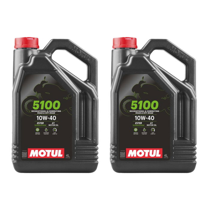 Pachet 8 litri ulei Motul 5100 10W40 – Protecție fiabilă și performanță constantă pentru motociclete 4T [1]