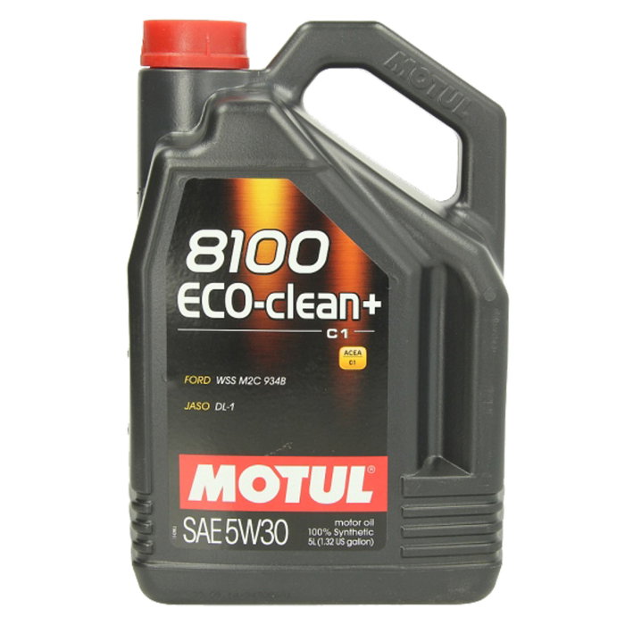 Ulei Motul 8100 Eco-clean+ 5W30 5 litri – Protecție avansată pentru motoare Ford, Jaguar și Mazda [1]