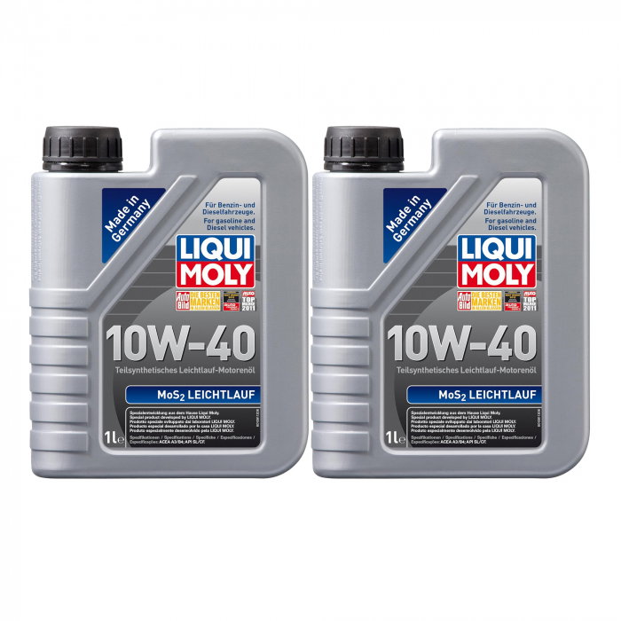 Pachet 2 litri Ulei semisintetic Liqui Moly MoS2 Leichtlauf 10W40 [1]