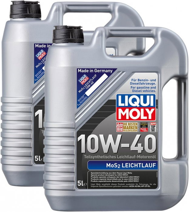 Pachet 10 litri Ulei semisintetic Liqui Moly MoS2 Leichtlauf 10W40 [1]