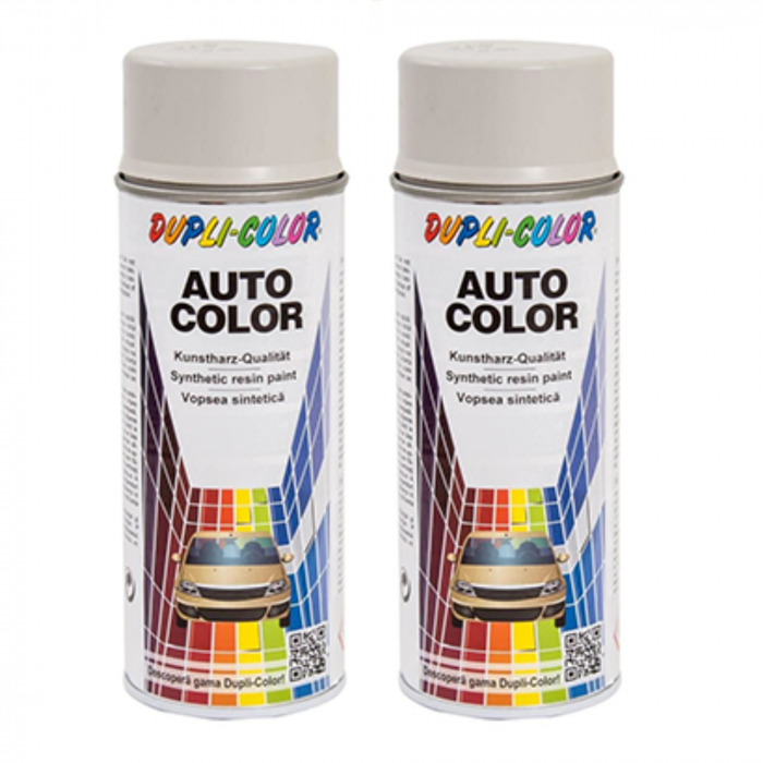 Pachet 2 x Vopsea spray auto alb gri Dupli Color 350 ml [1]