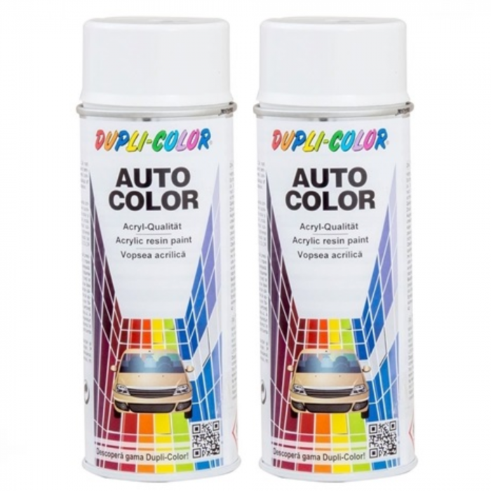 Pachet 2 x Vopsea spray auto Dacia alb boreal Dupli Color  350 ml [1]