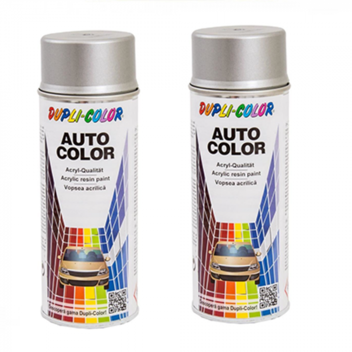Pachet 2 x Vopsea Spray Auto Dacia Argintiu Diamant Metalizată Dupli-Color 350 ml [1]