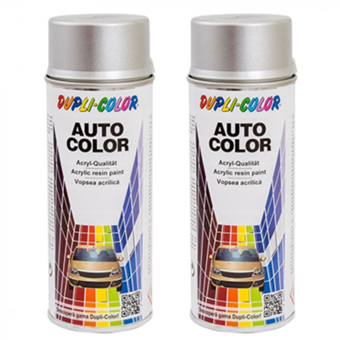 Pachet 2 x Vopsea Spray Auto Dacia Argintiu Stelar Metalizată Dupli-Color 350 ml [1]