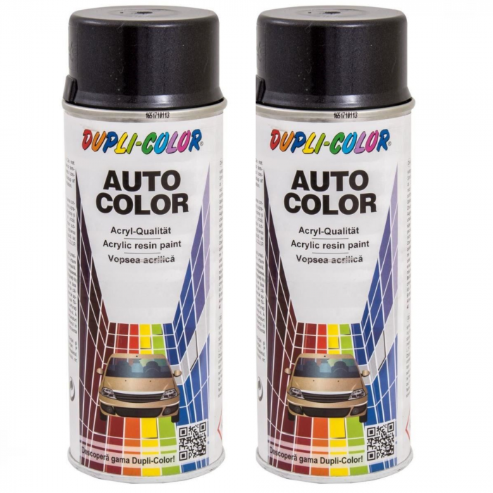 Pachet 2 x Vopsea spray auto Dacia gri petrol metalizată Dupli Color  350 ml [1]
