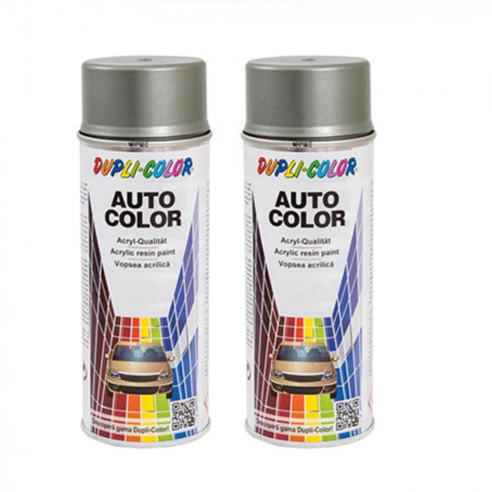 Pachet 2 x Vopsea spray auto Dacia gri verde primăvara metalizată Dupli-Color 350 ml [1]