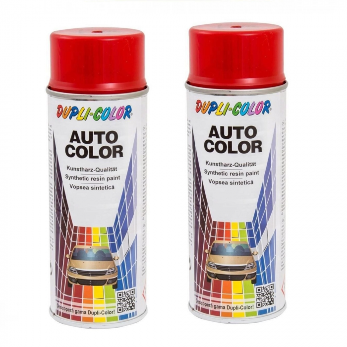 Pachet 2 x Vopsea Spray Auto Dacia Roșu Imperial Dupli-Color 350 ml [1]