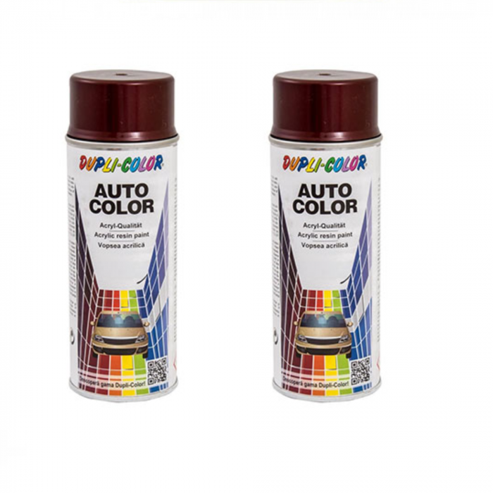 Pachet 2 x Vopsea spray auto Dacia roșu indian metalizată Dupli Color 350 ml [1]