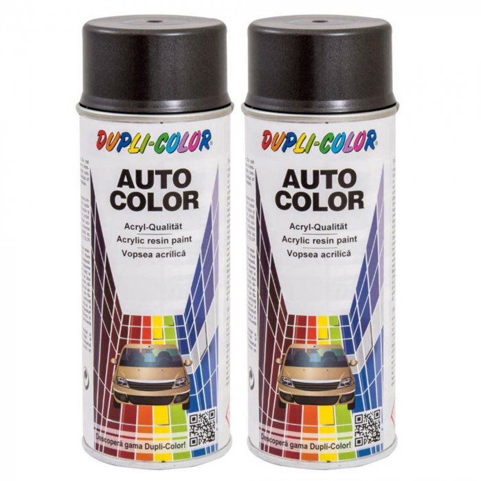 Pachet 2 Vopsea Spray Auto Dupli Color Dacia Gri Carbon Metalizata 350 ml [1]