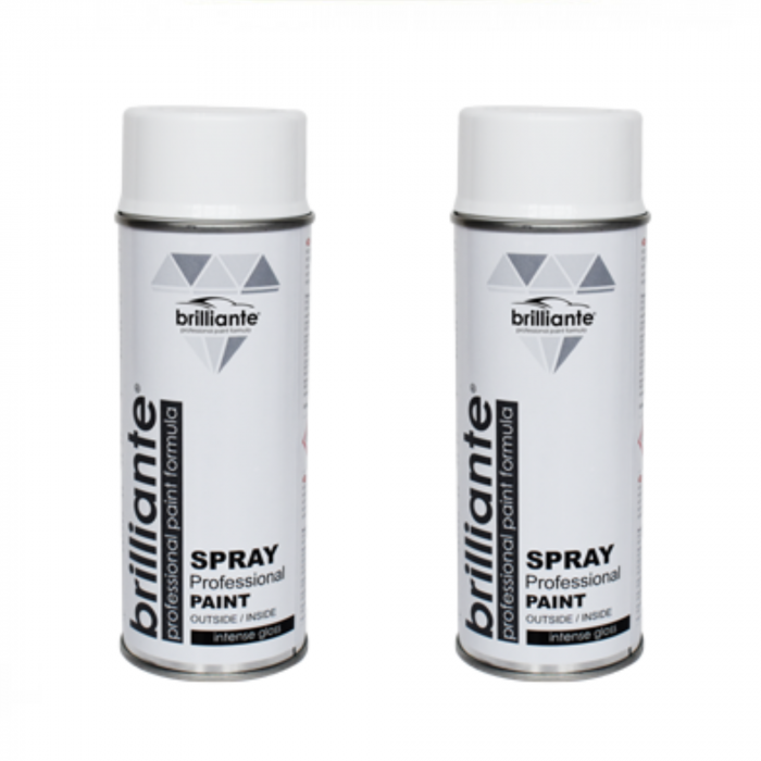 Pachet 2 x Vopsea Spray Brilliante Alb Clasic Lucios RAL 9003 400 ml [1]