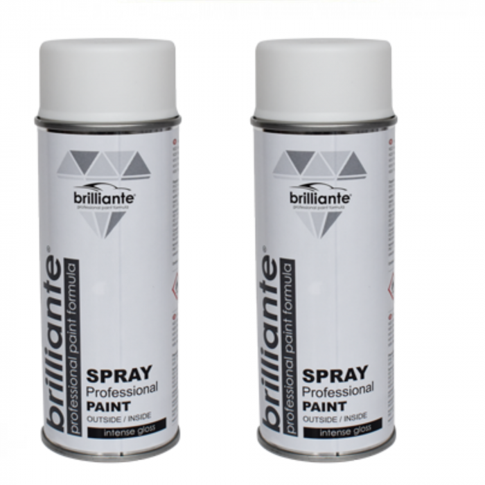Pachet 2 x Vopsea Spray Brilliante Alb Clasic Mat RAL 9003 400 ml [1]