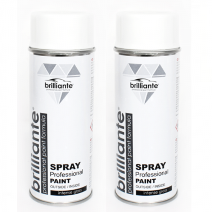Pachet 2 x Vopsea Spray Brilliante Alb Pur Lucios RAL 9010 400 ml [1]