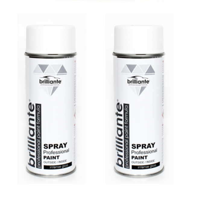 Pachet 2 x Vopsea Spray Brilliante Alb Pur Mat RAL 9010 400 ml [1]