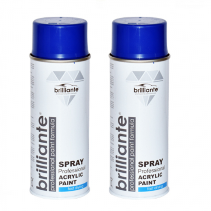 Pachet 2 x Vopsea Spray Brilliante Albastru Semnal RAL 5005 400 ml [1]