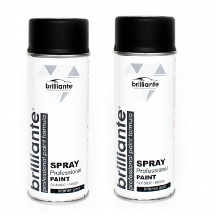 Pachet 2 x Vopsea Spray Brilliante Cauciucată Negru 400 ml [1]