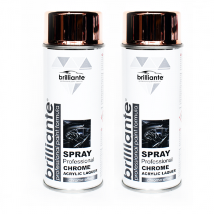 Pachet 2 x Vopsea Spray Brilliante Crom Cupru 400 ml [1]
