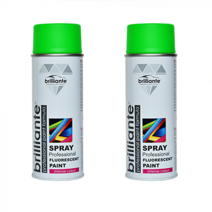 Pachet 2 x Vopsea Spray Brilliante Fluorescentă Verde 400 ml [1]