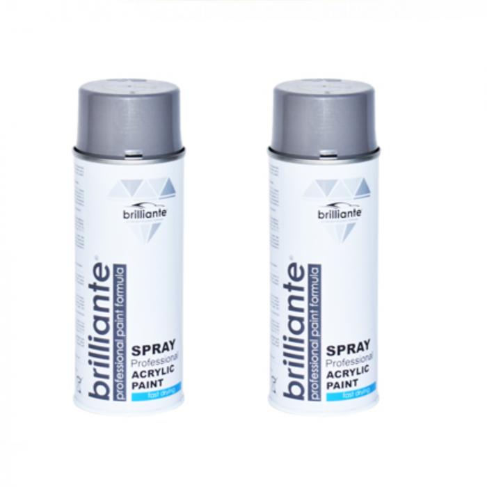 Pachet 2 x Vopsea Spray Brilliante Gri Semnal RAL 7004 400 ml [1]