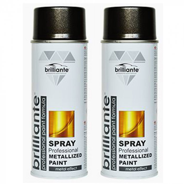 Pachet 2 x Vopsea Spray Brilliante Metalizata Negru 400 ml [1]