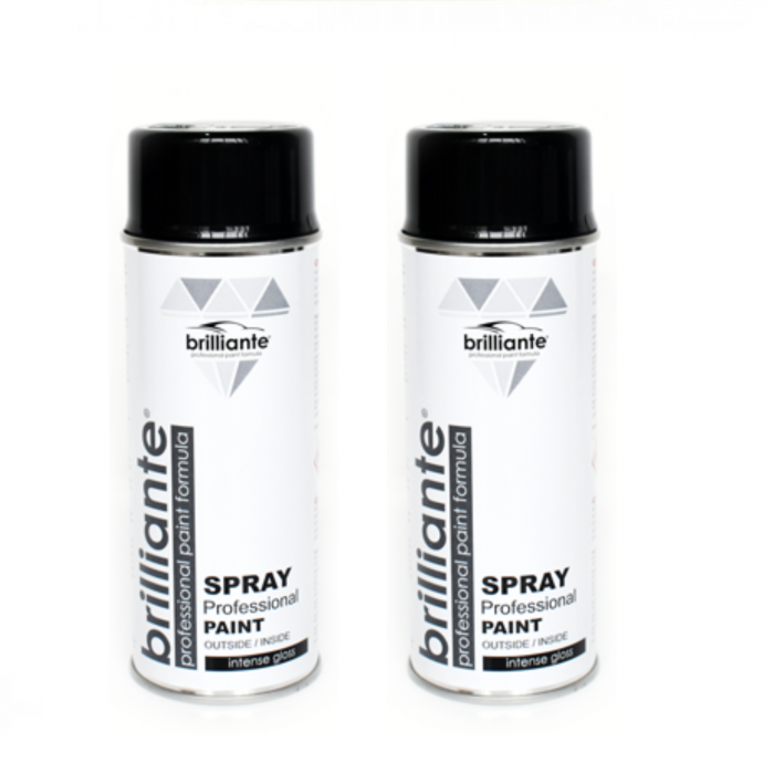 Pachet 2 x Vopsea Spray Brilliante Negru Lucios RAL 9005 400 ml [1]