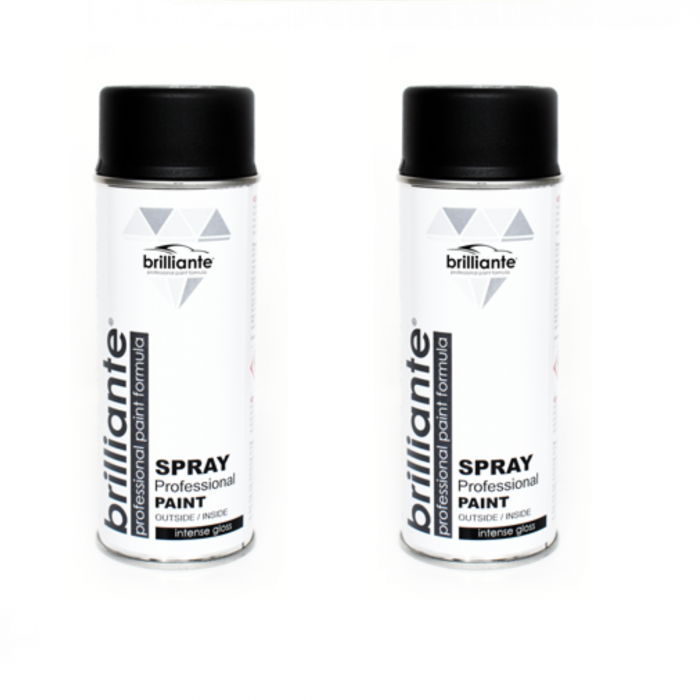 Pachet 2 x Vopsea Spray Brilliante Negru Mat RAL 9005 400 ml [1]