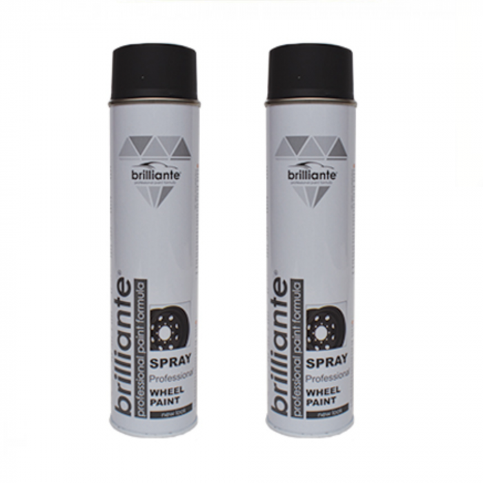 Pachet 2 x Vopsea Spray Brilliante pentru Jante Negru Mat 600 ml [1]