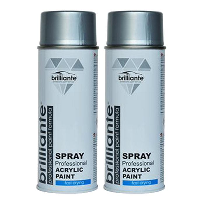 Pachet 2 x Vopsea spray Brilliante RAL 900 Aluminiu White 400 ml [1]